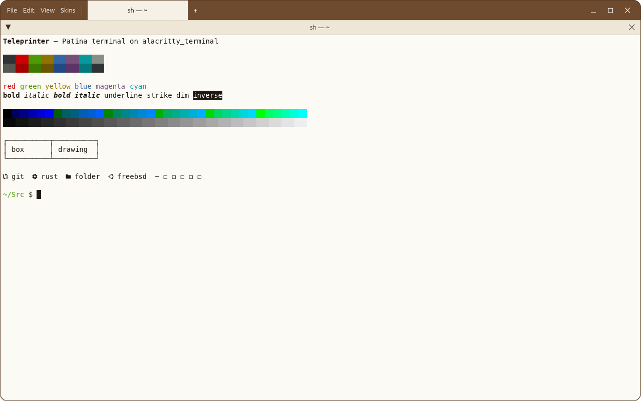 Teleprinter in the Notebook skin